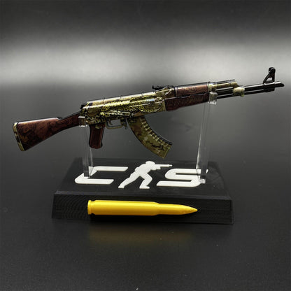 CS2 Game Peripheral - Tiny Gun AK47 Panthera Onca Metal Replica Game Prop Collectible