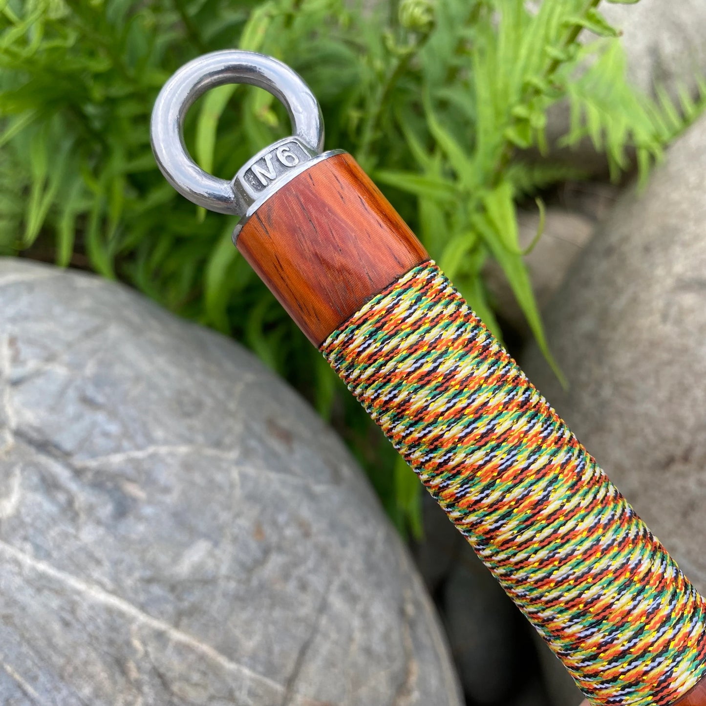 Guan Dao Inspired Damascus Steel Pattern Knife