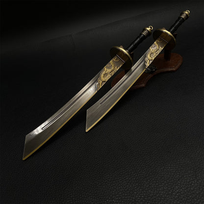 Peaceful Twin Blades Metal Replica