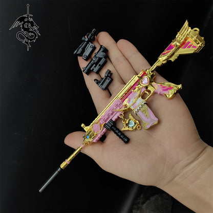 Pink Girl HK416 Miniature Metal M416 Rifle Small Replica