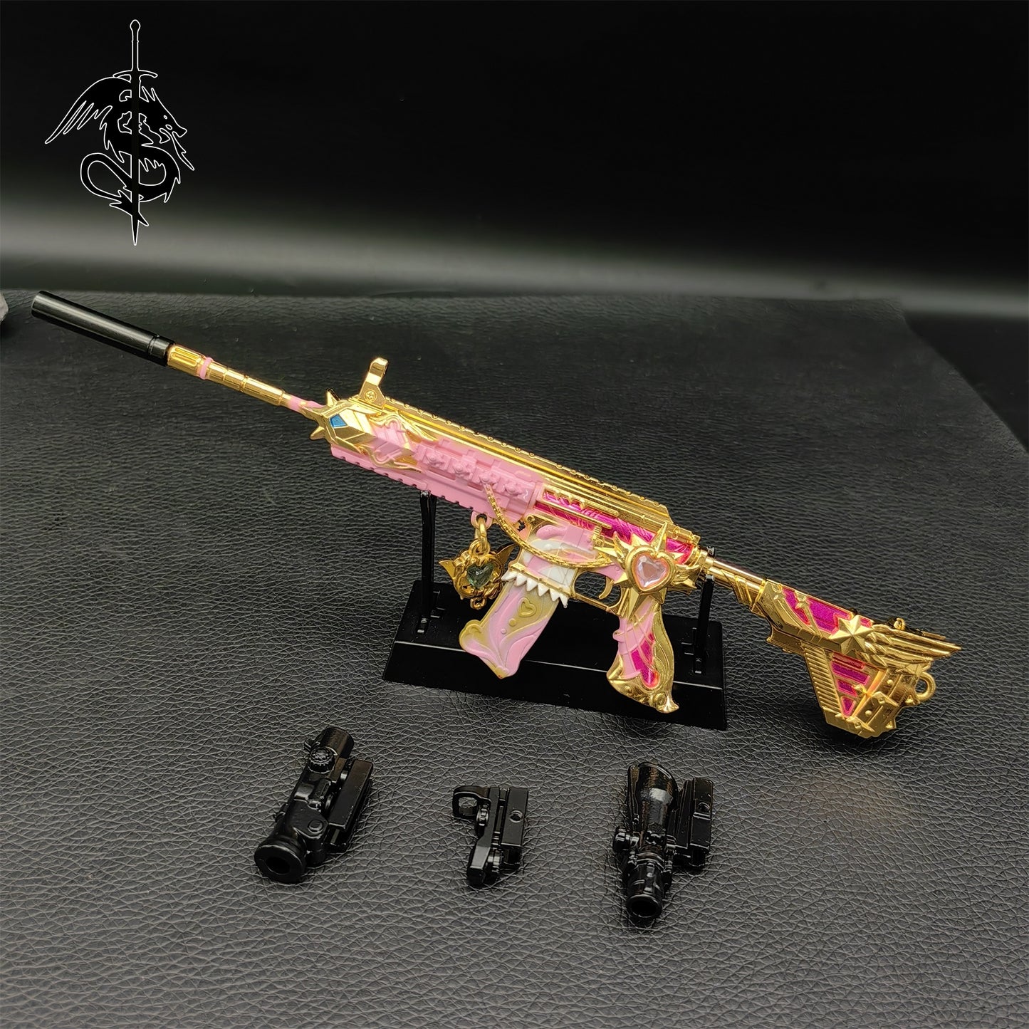 Pink Girl HK416 Miniature Metal M416 Rifle Small Replica