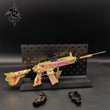 Pink Girl HK416 Miniature Metal M416 Rifle Small Replica