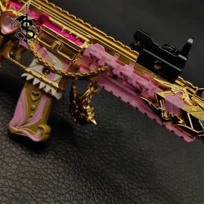 Pink Girl HK416 Miniature Metal M416 Rifle Small Replica