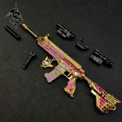 Pink Girl HK416 Miniature Metal M416 Rifle Small Replica