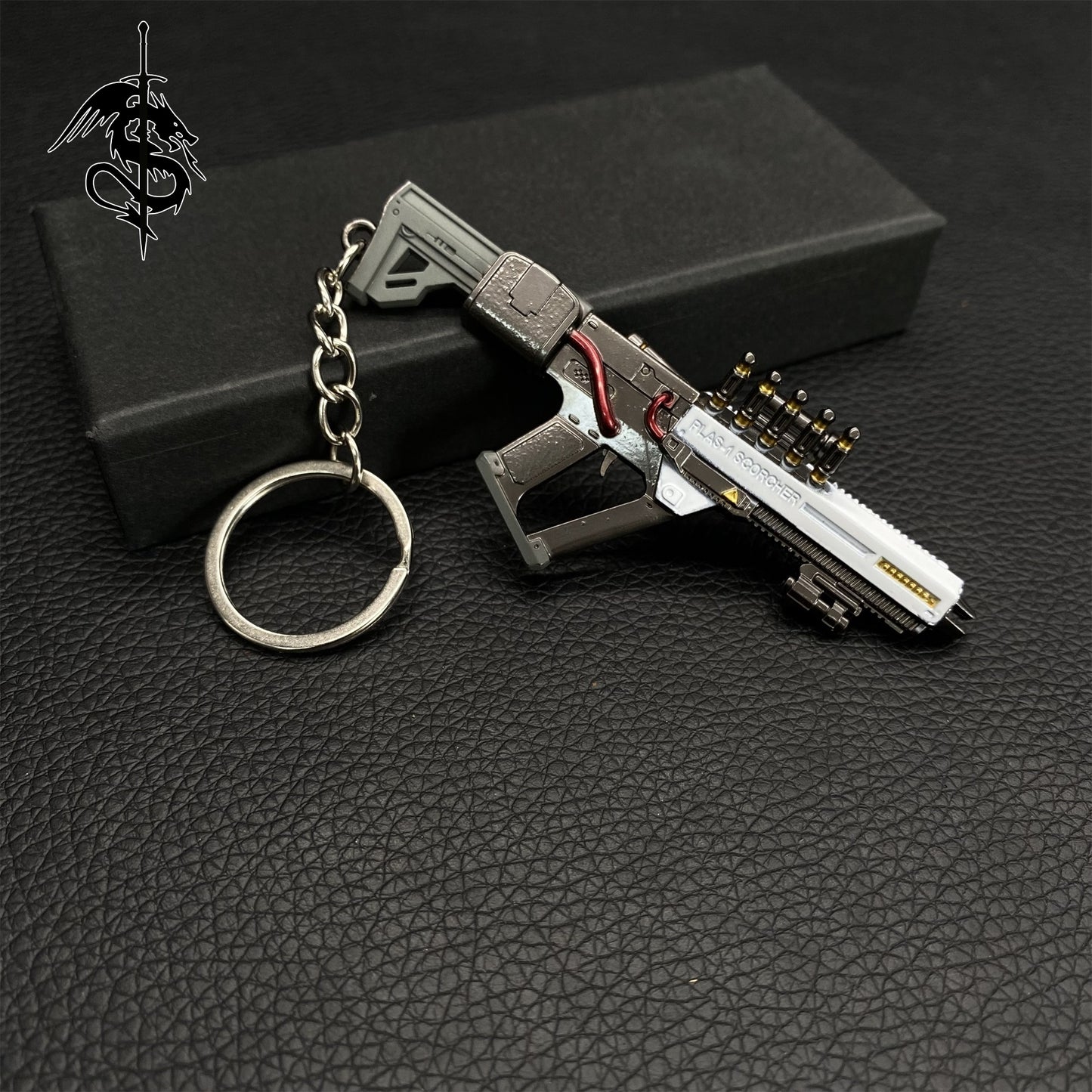 Game PLAS-1 Mini Gun KeyRing Metal Pendant