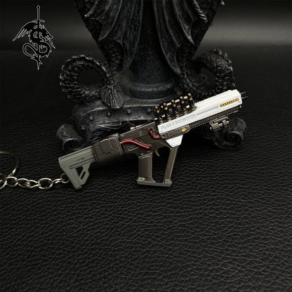 Game PLAS-1 Mini Gun KeyRing Metal Pendant