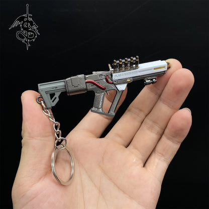 Game PLAS-1 Mini Gun KeyRing Metal Pendant