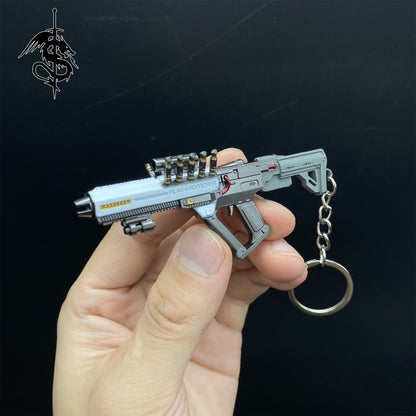 Game PLAS-1 Mini Gun KeyRing Metal Pendant