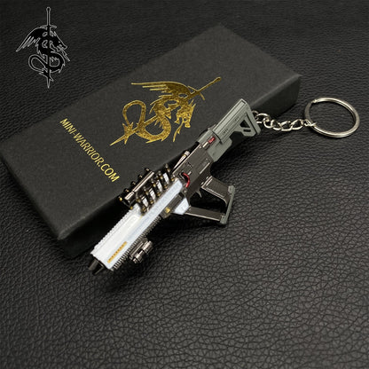 Game PLAS-1 Mini Gun KeyRing Metal Pendant