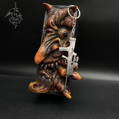 Metal Prices Type97 Mini Gun Keychain Backpack Pendant