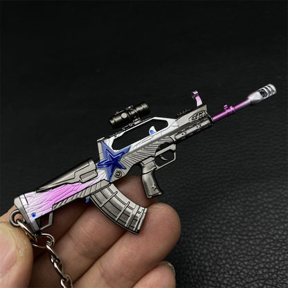 Tiny QBZ95 Iron Will Assault Metal Gun Keychain
