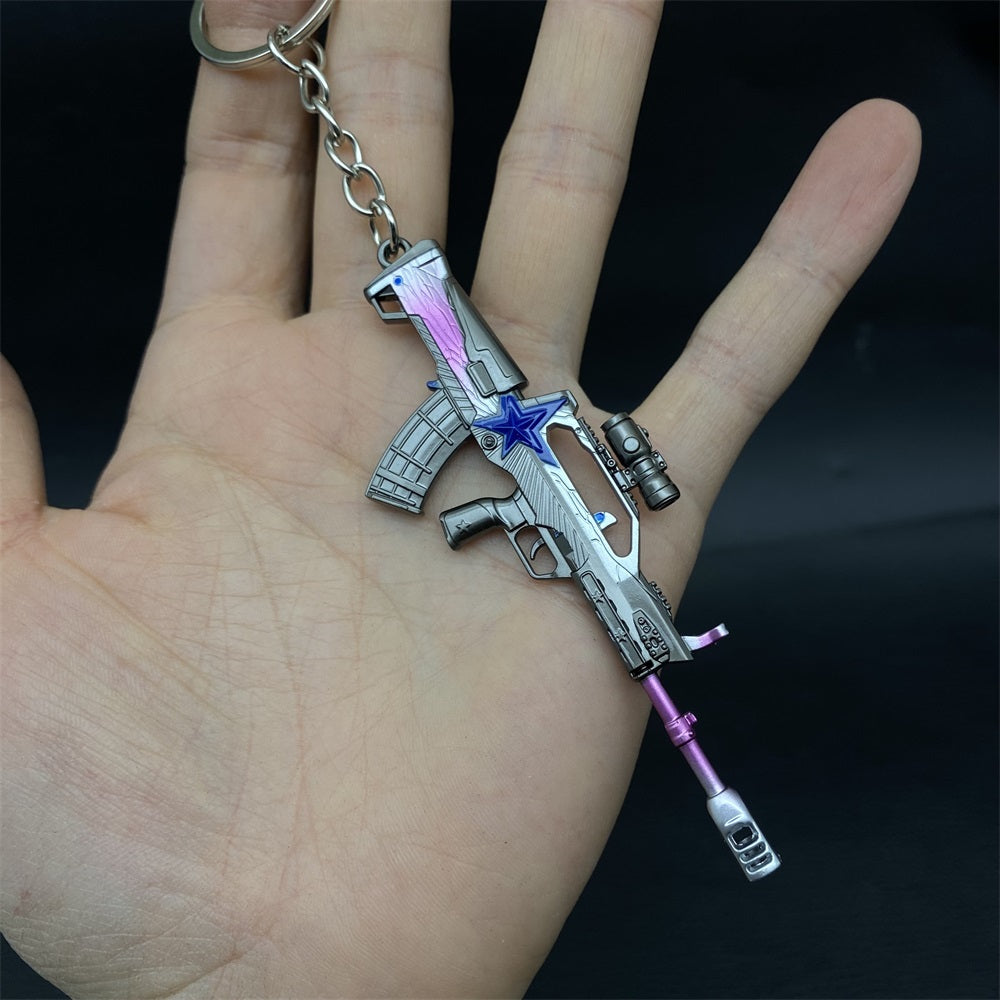 Tiny QBZ95 Iron Will Assault Metal Gun Keychain