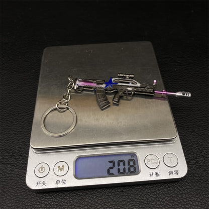 Tiny QBZ95 Iron Will Assault Metal Gun Keychain
