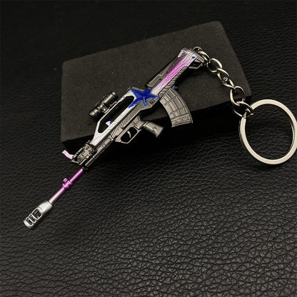 Tiny QBZ95 Iron Will Assault Metal Gun Keychain