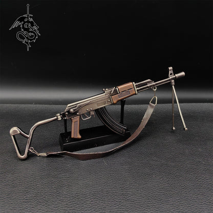 Metal AK-47 Assault Rifle RPK Light Machine Toy Gun Model