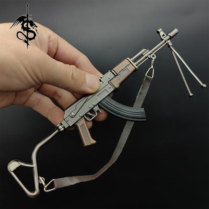 Metal AK-47 Assault Rifle RPK Light Machine Toy Gun Model