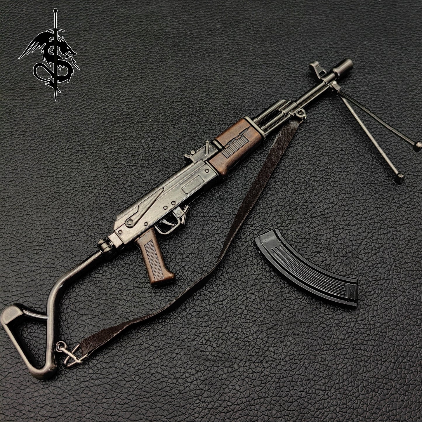 Metal AK-47 Assault Rifle RPK Light Machine Toy Gun Model