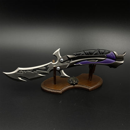 Hot Game Raever 3.0 Knife Reaver Balisong Butterfly Knife Blunt Blade Prop