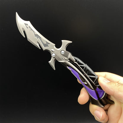 Hot Game Raever 3.0 Knife Reaver Balisong Butterfly Knife Blunt Blade Prop