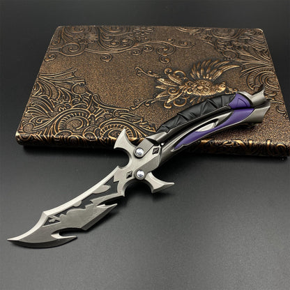 Hot Game Raever 3.0 Knife Reaver Balisong Butterfly Knife Blunt Blade Prop
