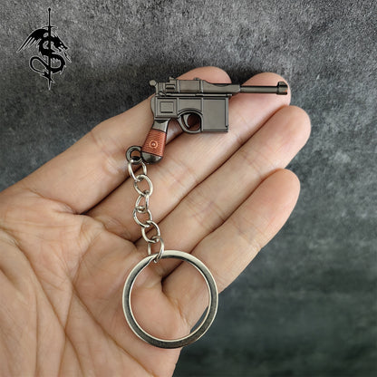 Metal Revolver King Cobra Gun Keychain Tiny Red9 Keychain