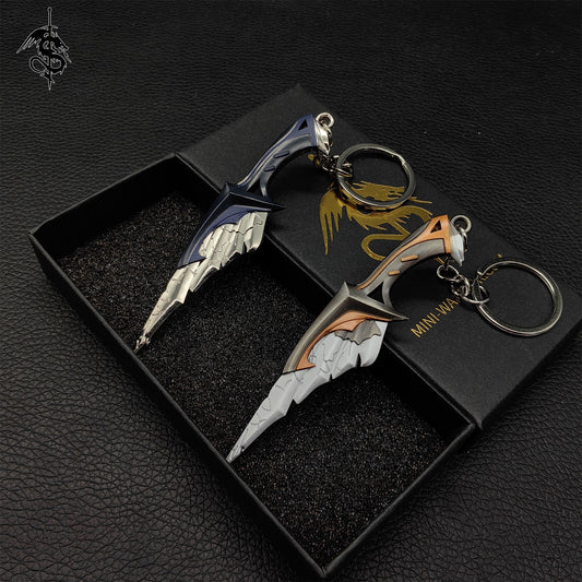 Mini Relic Stone Daggers Metal keychain A Pair
