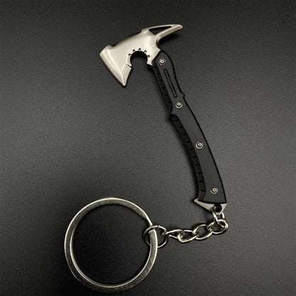 RE9 Requiem Leon Axe Revolver Metal Keychain