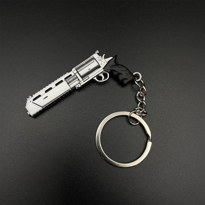 RE9 Requiem Leon Axe Revolver Metal Keychain