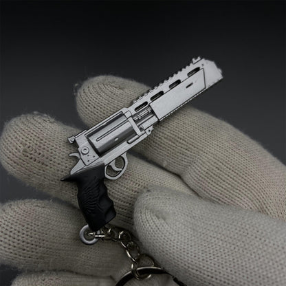 RE9 Requiem Leon Axe Revolver Metal Keychain