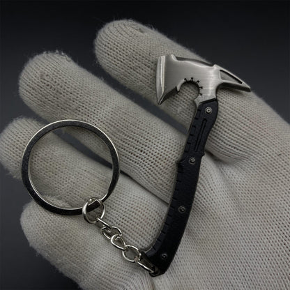 RE9 Requiem Leon Axe Revolver Metal Keychain