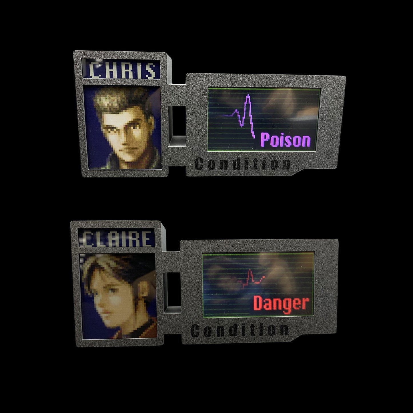 Customized 3D Printed RE Game Character Leon Ada Clarie Chris Hunk Status Screen Bar