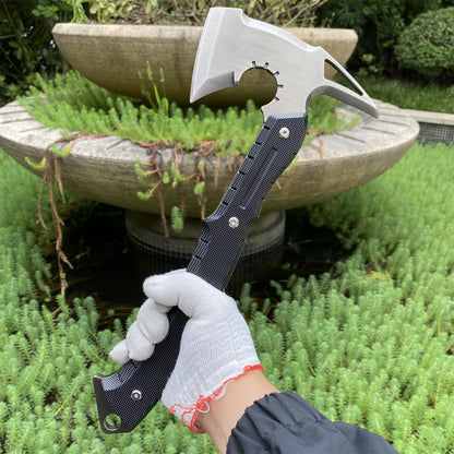 1:1 Scale Metal Re9 Leon Tactical Axe 35CM/13.8" - Blunt Blade Replica For Display