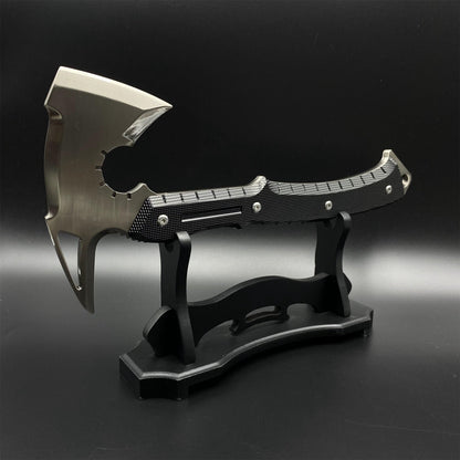 1:1 Scale Metal Re9 Leon Tactical Axe 35CM/13.8" - Blunt Blade Replica For Display