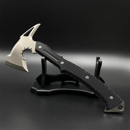 1:1 Scale Metal Re9 Leon Tactical Axe 35CM/13.8" - Blunt Blade Replica For Display