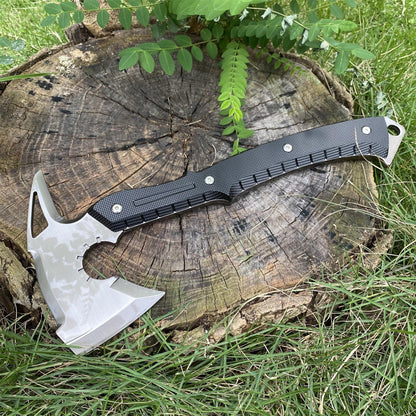 1:1 Scale Metal Re9 Leon Tactical Axe 35CM/13.8" - Blunt Blade Replica For Display