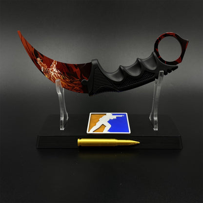 CS2 Game Karambit Howl Skin Replica Dull Blade Trainer Knife For Collection