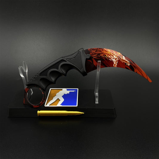 CS2 Game Karambit Howl Skin Replica Dull Blade Trainer Knife For Collection