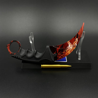 CS2 Game Karambit Howl Skin Replica Dull Blade Trainer Knife For Collection