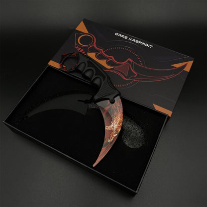 CS2 Game Karambit Howl Skin Replica Dull Blade Trainer Knife For Collection