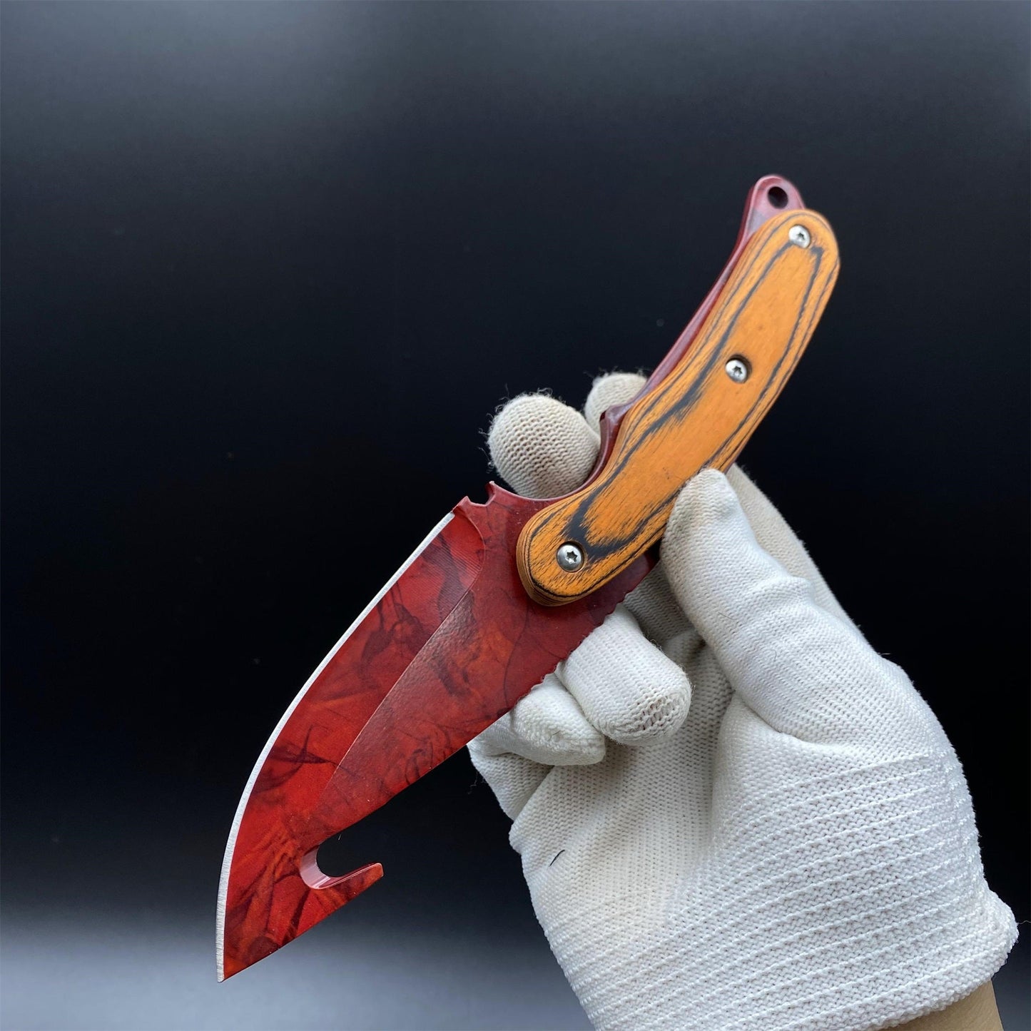 CS Wood Handle 420 Steel Karambit Knife – Tactical Fixed Blade Outdoor Camping Knife For Collection