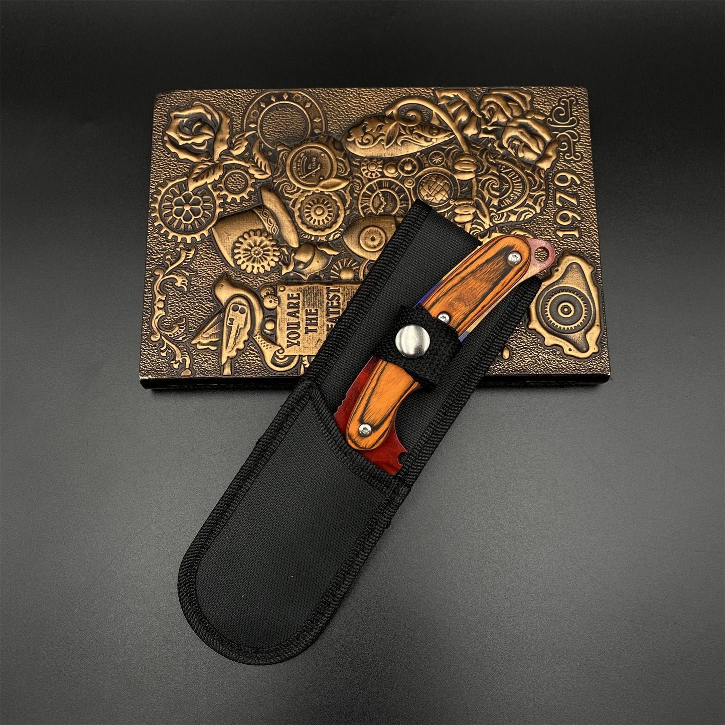 CS Wood Handle 420 Steel Karambit Knife – Tactical Fixed Blade Outdoor Camping Knife For Collection