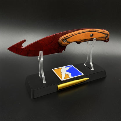 CS Wood Handle 420 Steel Karambit Knife – Tactical Fixed Blade Outdoor Camping Knife For Collection