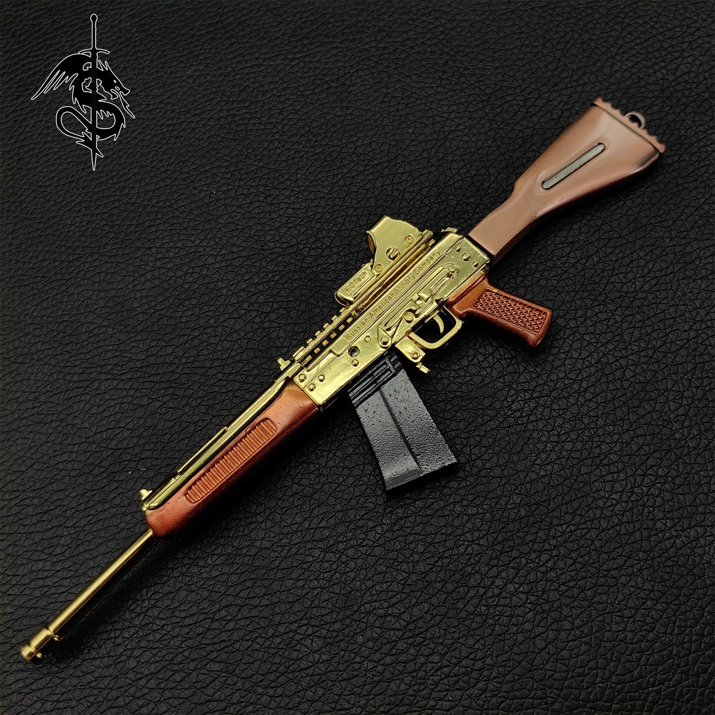 S12K Golden Plated Miniature Small S12 Shotgun Toy Metal Replica