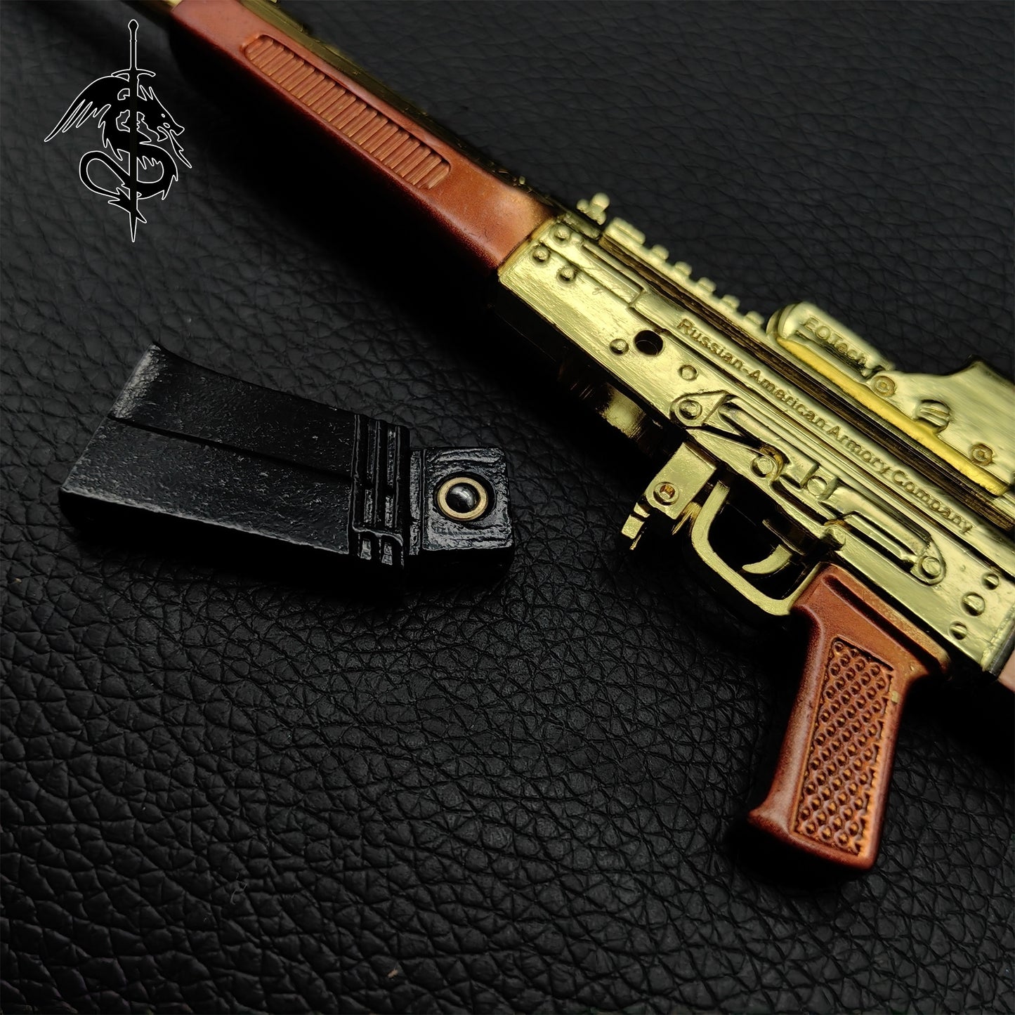 S12K Golden Plated Miniature Small S12 Shotgun Toy Metal Replica