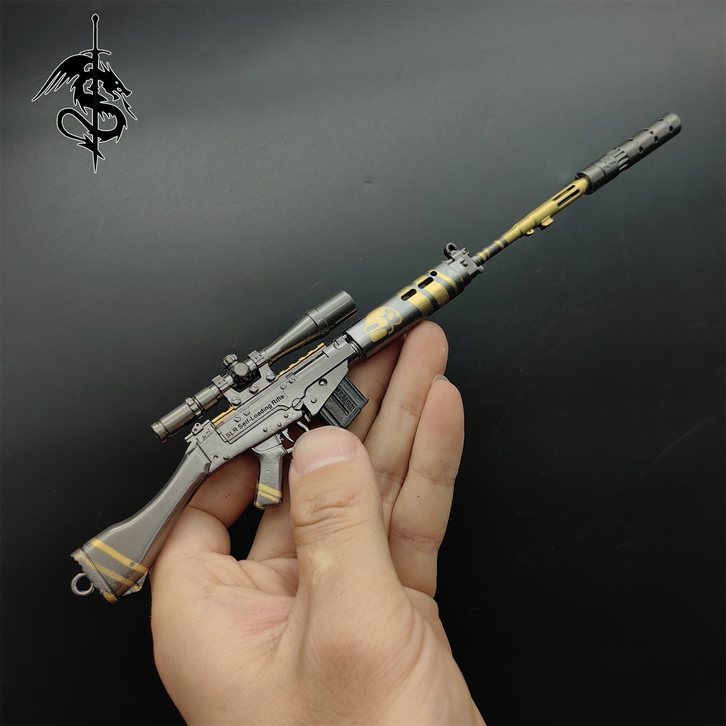 SLR Sniper Rifle DMR Designated Marksman Rifle Toy Gun Metal Replica 