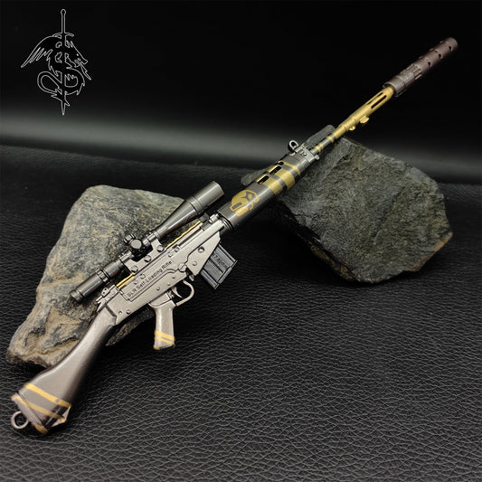 SLR Sniper Rifle DMR Designated Marksman Rifle Toy Gun Metal Replica 