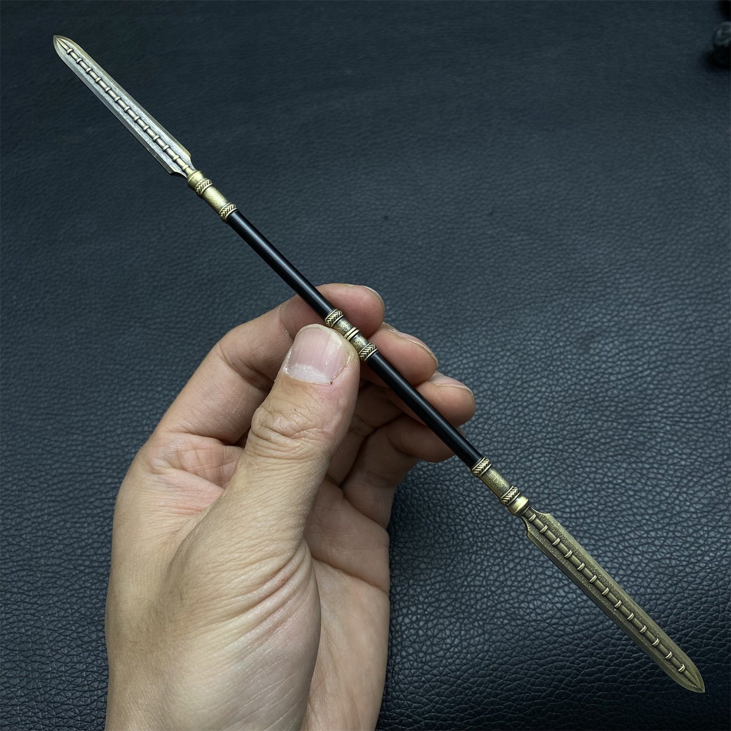 Double Head Long Handle Spear Metal Miniature