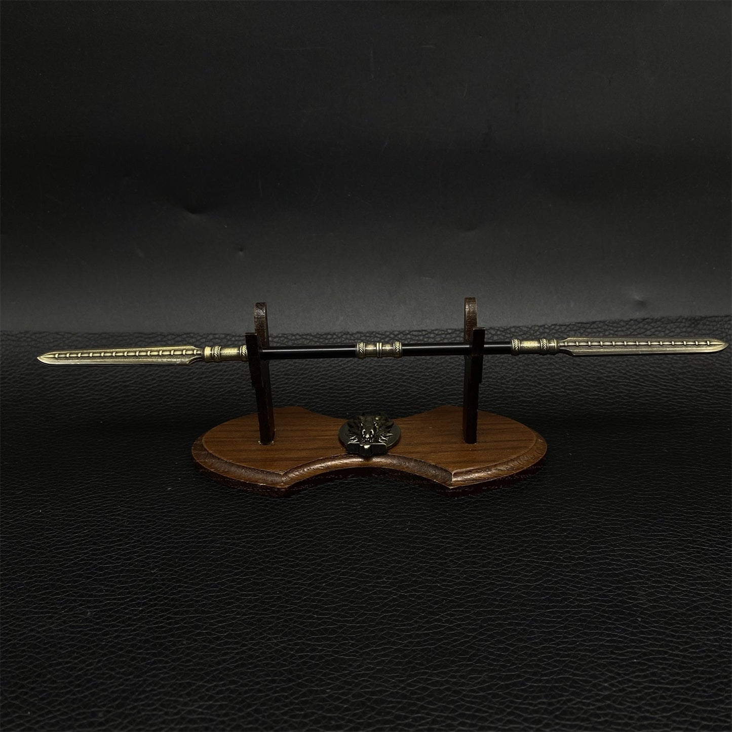 Double Head Long Handle Spear Metal Miniature