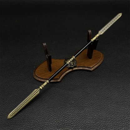 Double Head Long Handle Spear Metal Miniature