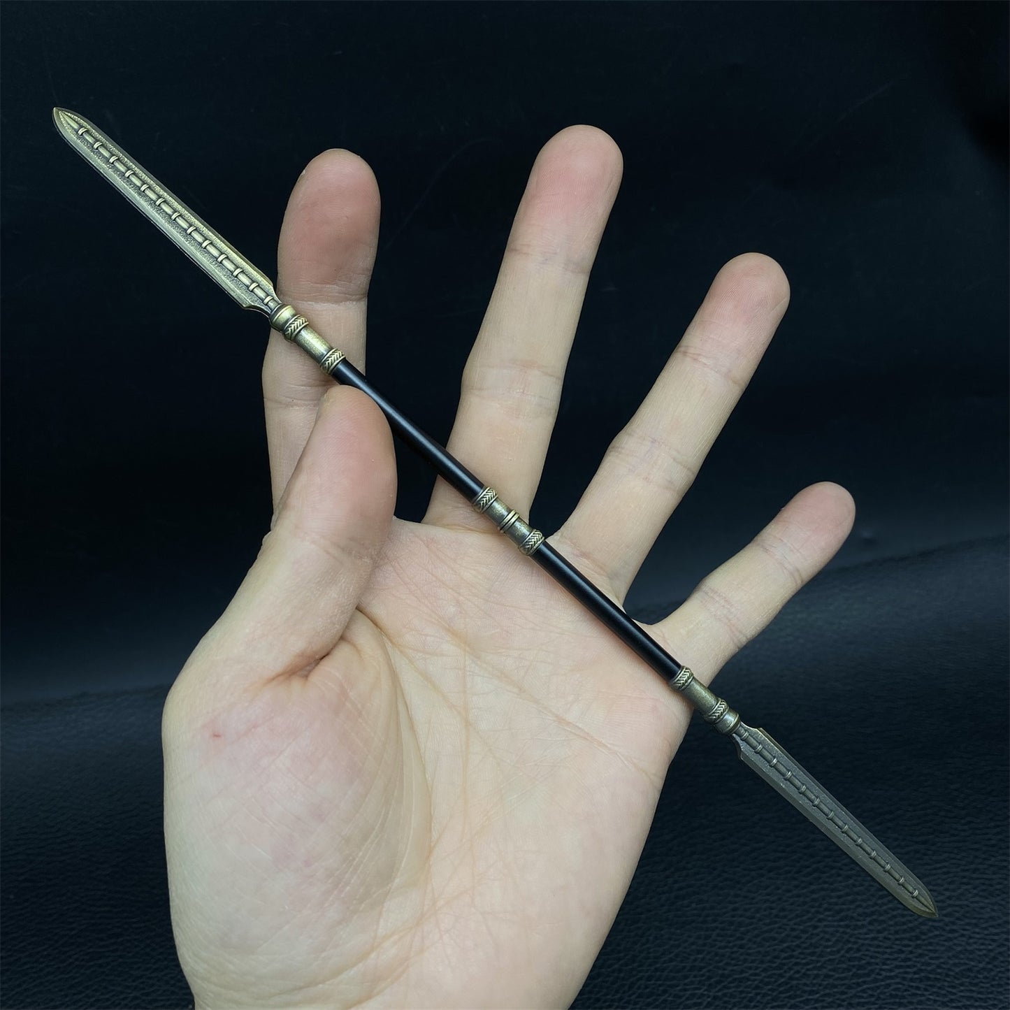 Double Head Long Handle Spear Metal Miniature